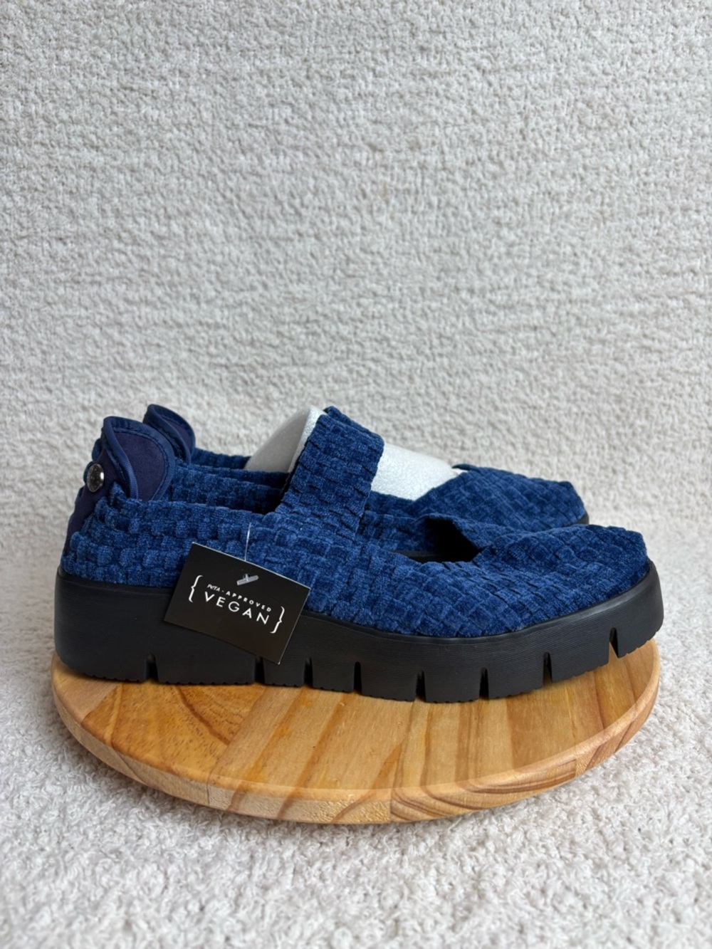 Benie Mev Shoes Womens 40 US 9 Charm Comfi Mary Jane Woven Wedge in Blue